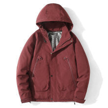 Herren Leichte Kapuzenjacke aus Softshell mit Thermofutter und minimalistischen Reißverschlusstaschen Echo Archiv