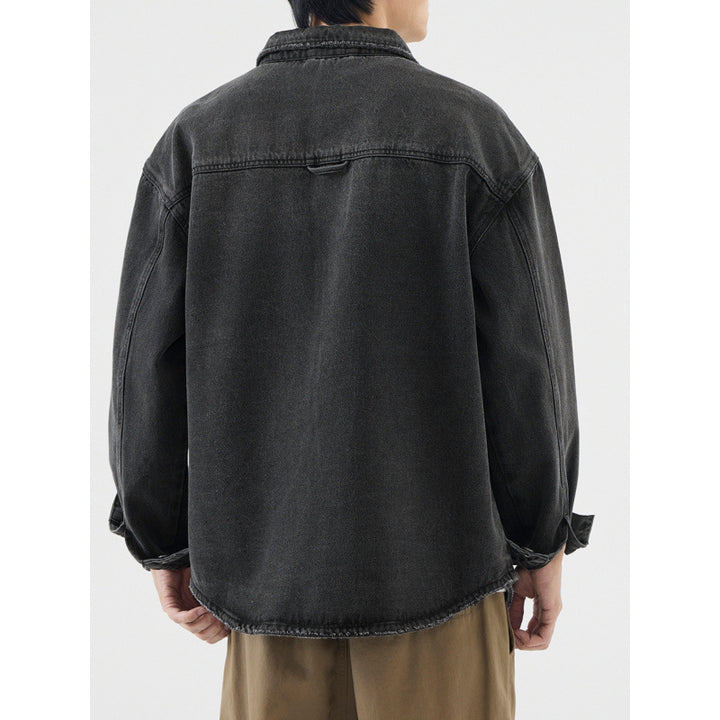 Herren Lässige Denim Hemdjacke Echo Archiv