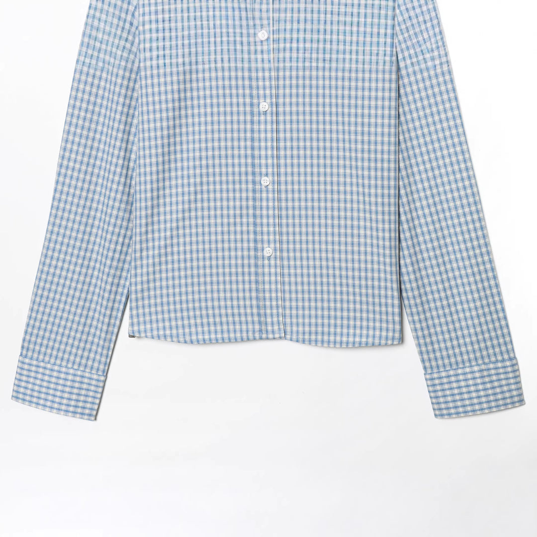 Herren nan kariertes Button-Down-Hemd mit Kentkragen und schmaler Silhouette Echo Archiv