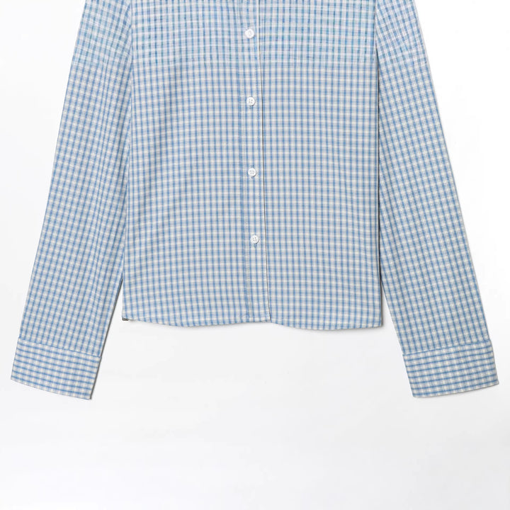 Herren nan kariertes Button-Down-Hemd mit Kentkragen und schmaler Silhouette Echo Archiv