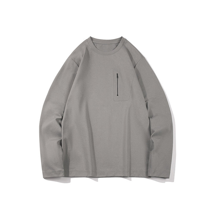 Herren Oversized-Langarmshirt mit Brustreißverschluss und Relaxed-Fit Echo Archiv