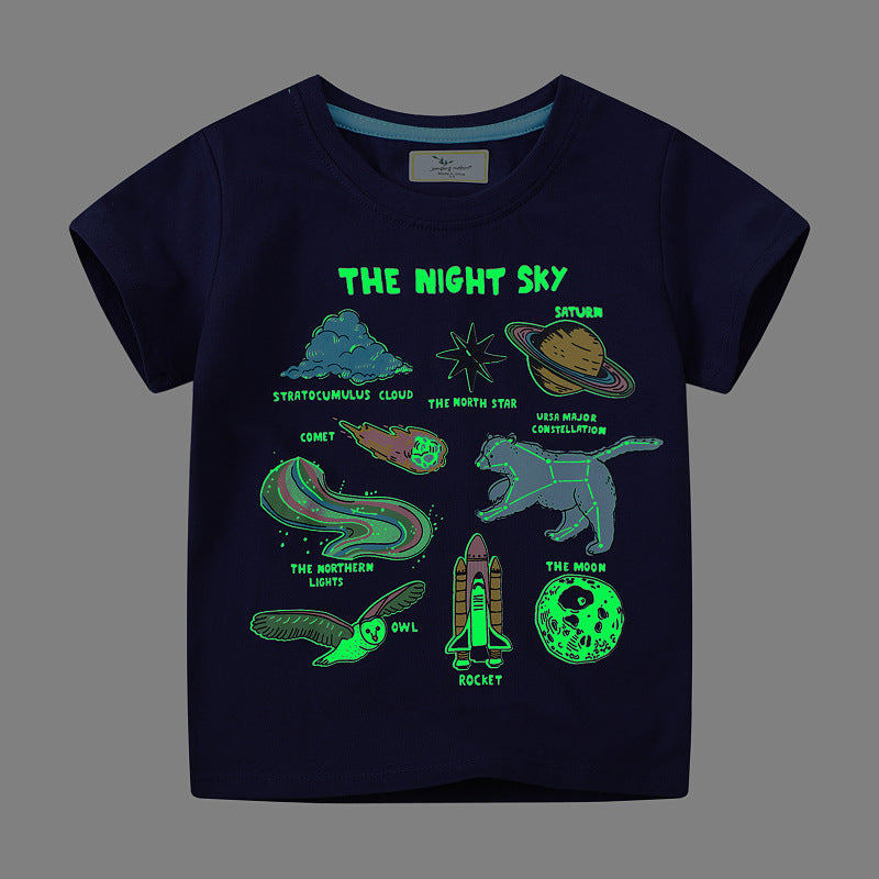Jungen T-Shirt mit kreativem Weltraummotiv Echo Archiv