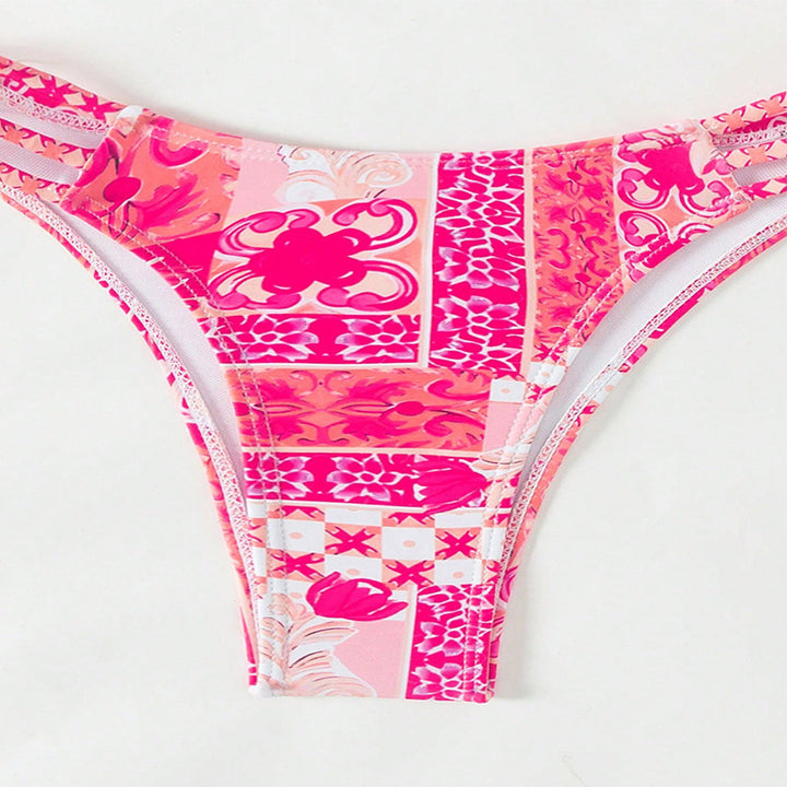 Damen Bandeau-Bikini mit floralem Muster und eleganten Details Echo Archiv