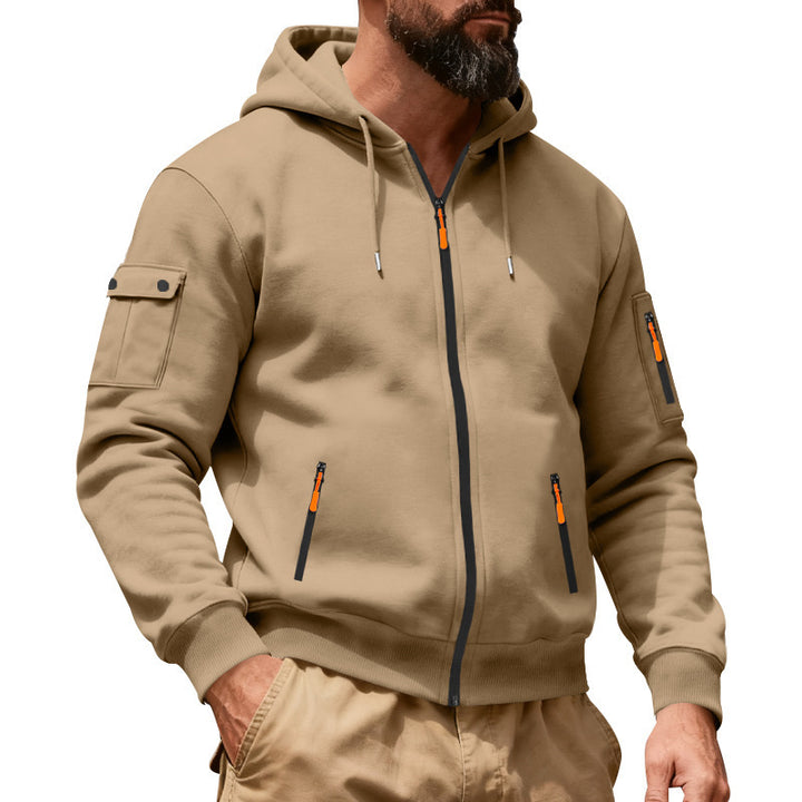 Herren sportlicher Hoodie mit praktischen Reißverschlusstaschen Echoarchiv