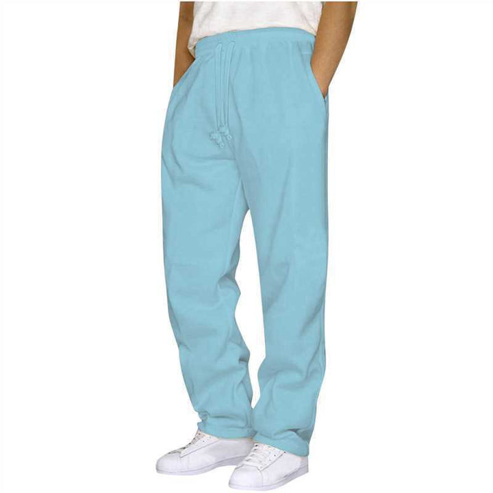 Damen ungekürzte Relax-Freizeithose mit hohem Komfortbund, innenliegendem Kordelzug und seitlichen Eingrifftaschen – Avélisse