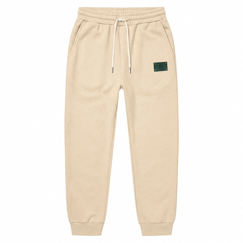 Herren Minimalistische Fleece-Jogginghose mit elastischem Tunnelzug und schmalen Bündchen – Sorevano