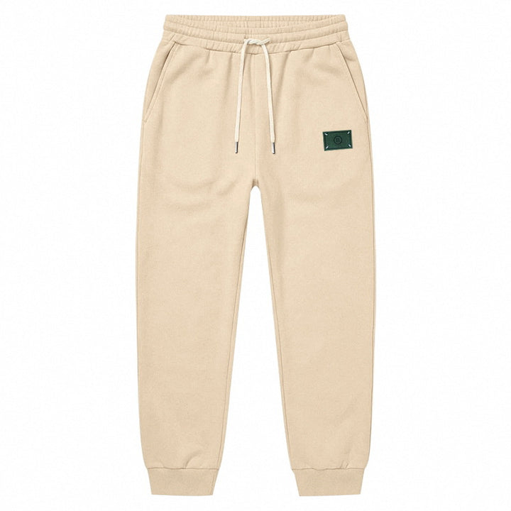 Herren Minimalistische Fleece-Jogginghose mit elastischem Tunnelzug und schmalen Bündchen – Sorevano