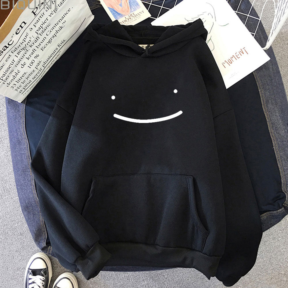 Unisex oversized Kapuzenpullover mit minimalistischem Frontprint und Kängurutasche – Auréline