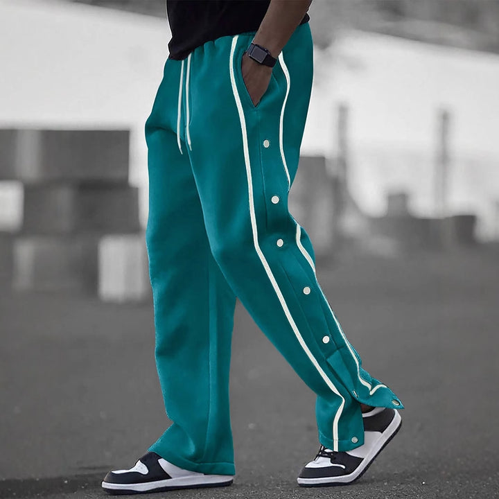 Herren Sportliche Freizeithose mit Knopf-Details Echoarchiv