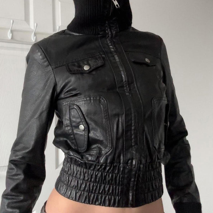 Damen Lederoptik-Bomberjacke Echo Archiv