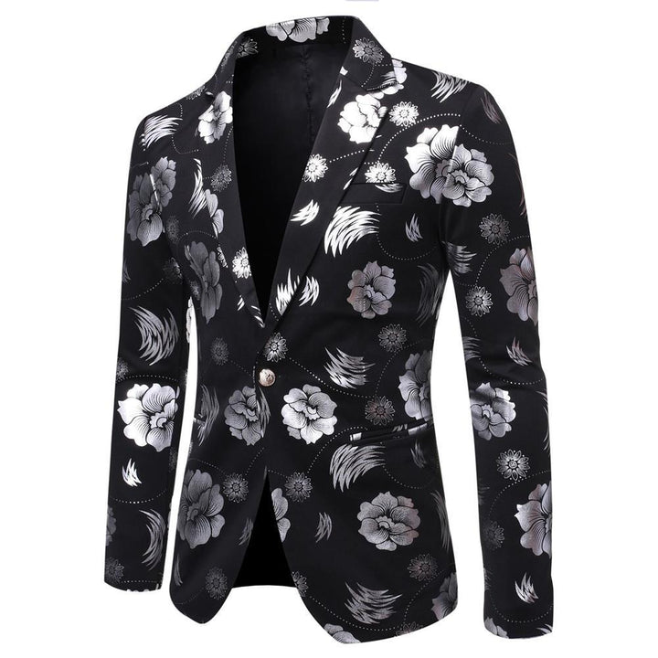 Herren Blazer mit floralem Design und elegantem Schnitt Echoarchiv
