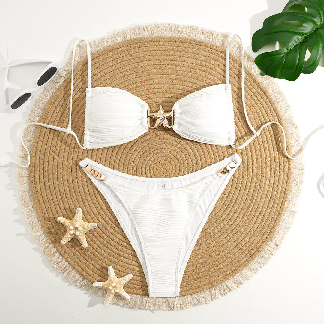 Damen Raffiniertes Bikini-Set mit Gold-Details Echo Archiv