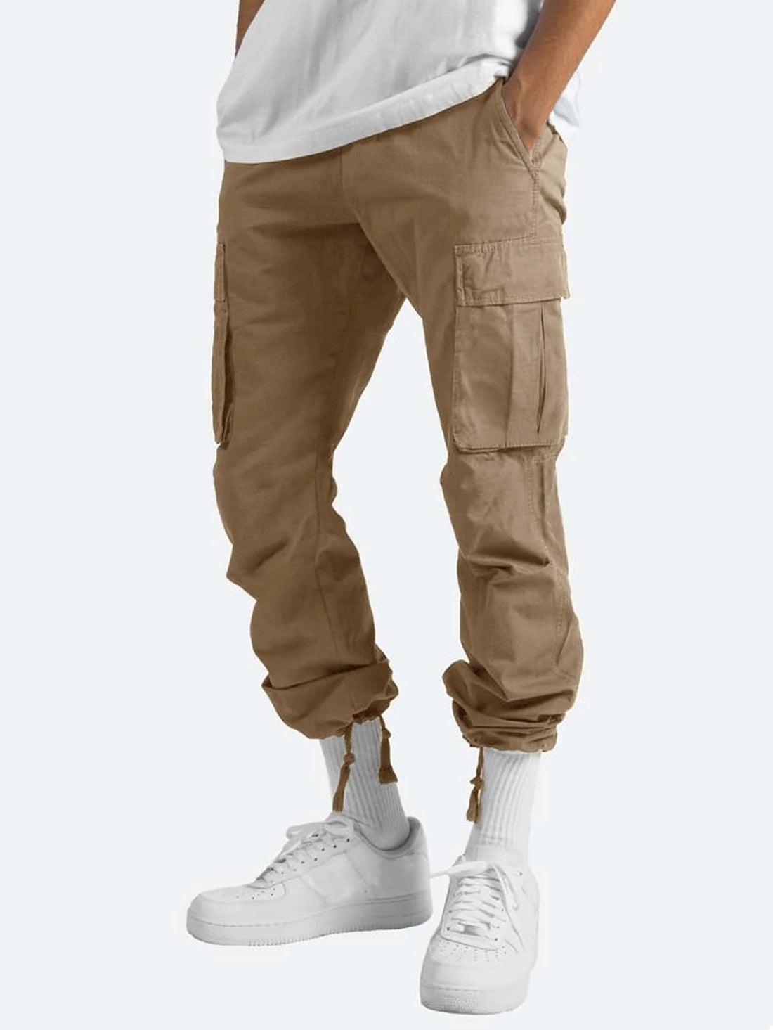 Herren Cargo-Hose mit multifunktionalen Taschen und elastischem Bund – Bravaro