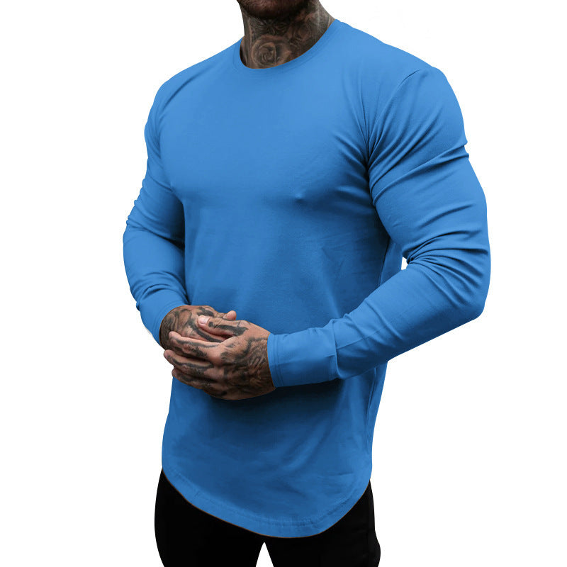Herren Langarmshirt aus weichem, elastischem Baumwollmix mit Rundhalsausschnitt Echoarchiv