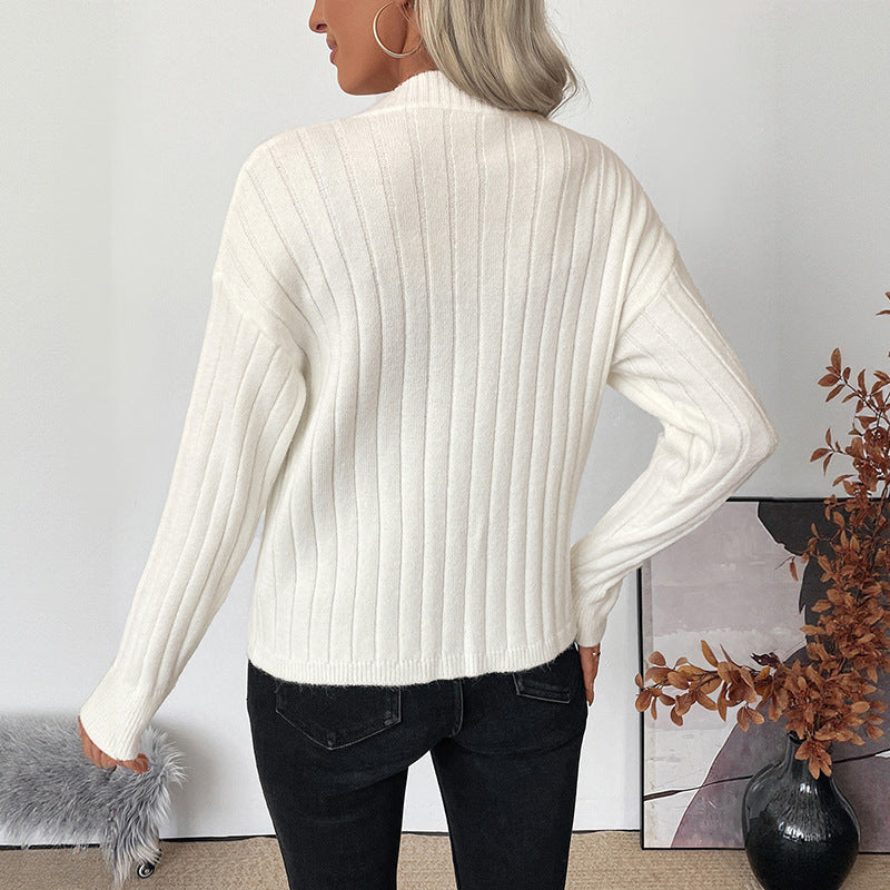 Damen Gerippter Strickcardigan mit Herzknopfleiste Echoarchiv