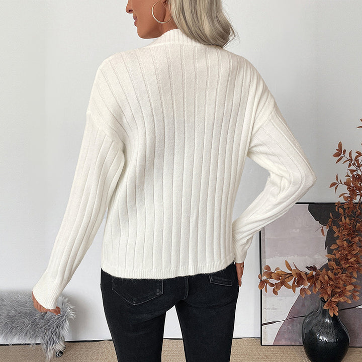 Damen Gerippter Strickcardigan mit Herzknopfleiste Echoarchiv