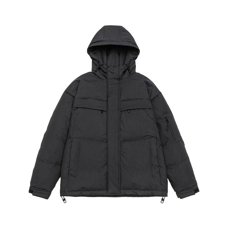 Herren Wattierte Winterparka mit Kapuze und Multitaschen Echoarchiv
