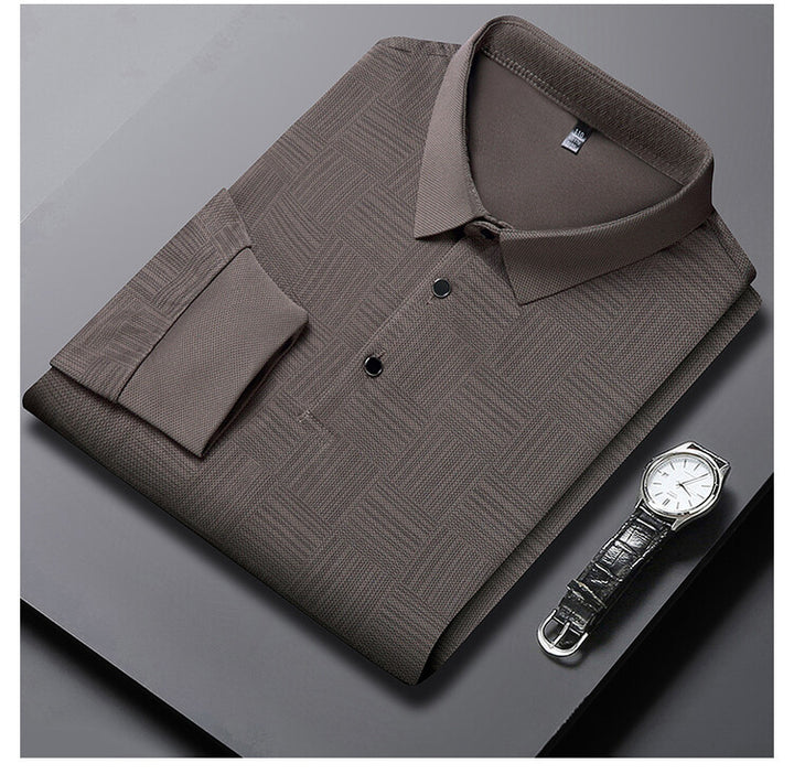 Herren elegantes und atmungsaktives Hemd mit strukturiertem Design Echoarchiv