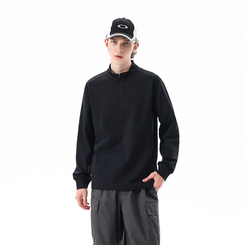 Herren Oversize Halbzip-Sweatshirt mit Stehkragen und seitlichen Reißverschlusstaschen Echo Archiv