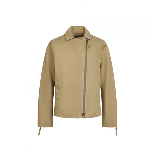 Herren Asymmetrische Bikerjacke mit diagonalem Metallreißverschluss Echo Archiv