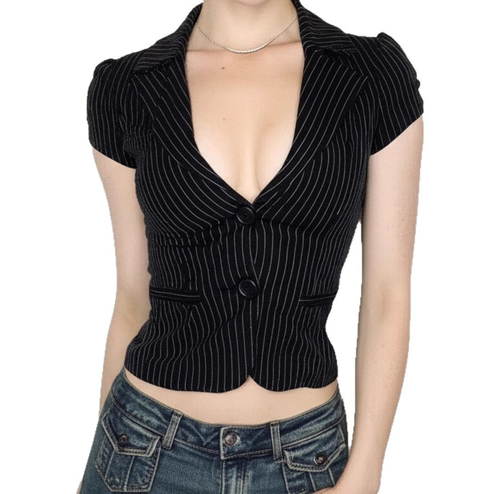 Damen Blazer mit tailliertem Schnitt und modernen Streifen Echo Archiv