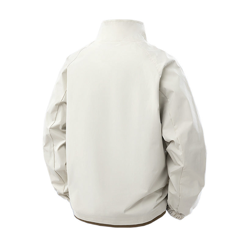 Herren Leichter Urbaner Blouson mit hohem Stehkragen, Kontrastfutter und Pattentaschen Echo Archiv