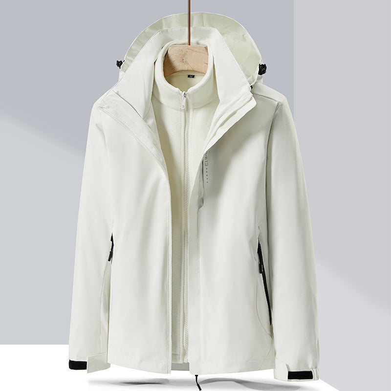 Damen dreilagige Softshelljacke mit herausnehmbarer Fleece‑Innenjacke – Célinea
