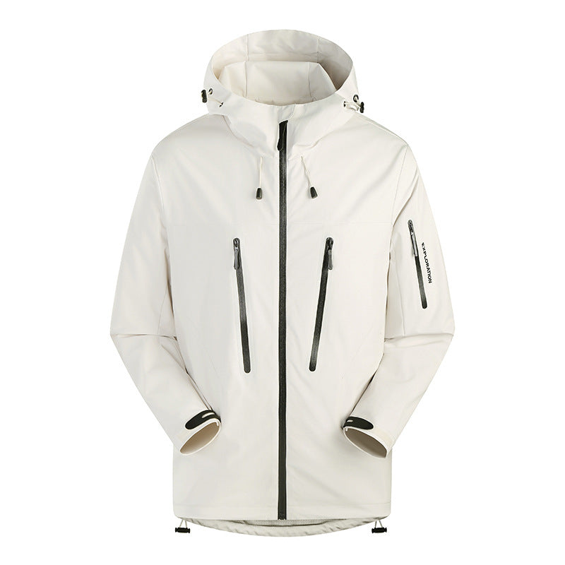 Herren Dreilagige atmungsaktive Hardshell-Outdoorjacke mit Kapuze und verschweißten Nähten Echo Archiv
