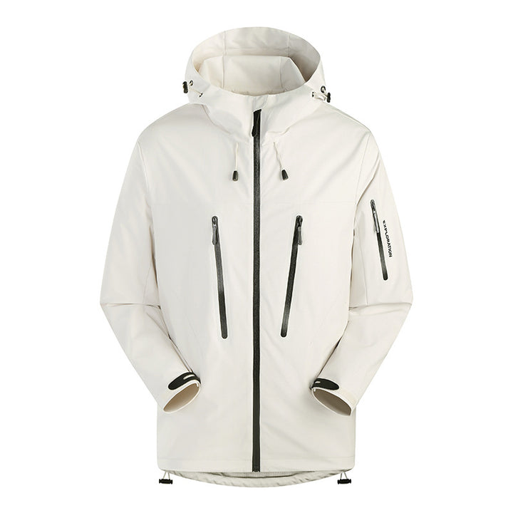 Herren Dreilagige atmungsaktive Hardshell-Outdoorjacke mit Kapuze und verschweißten Nähten Echo Archiv