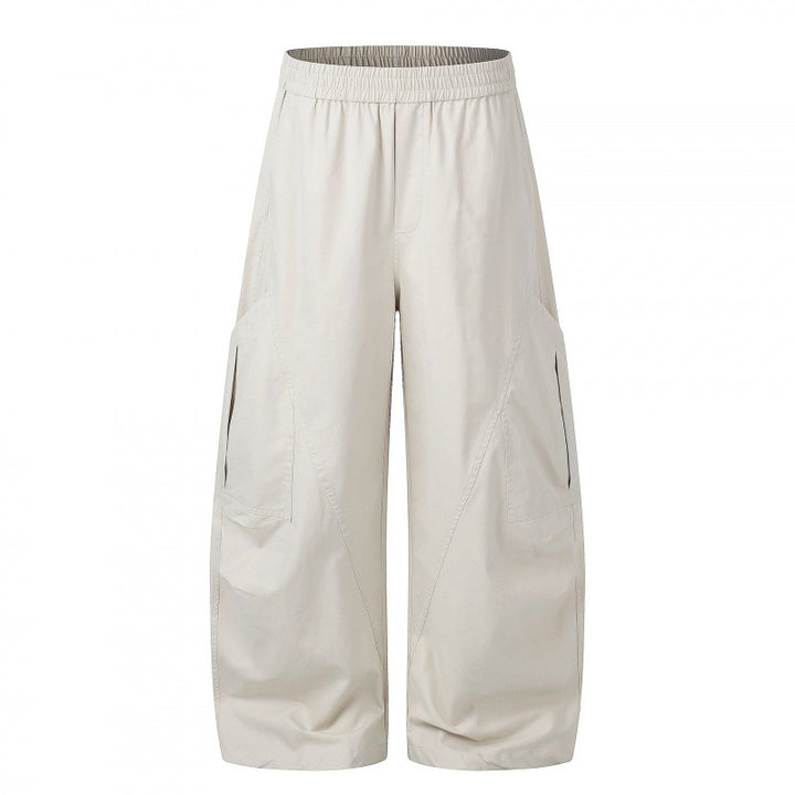 Damen Weite Cargo-Culotte-Hose mit elastischem Bund und multifunktionalen Aufsatztaschen Echo Archiv