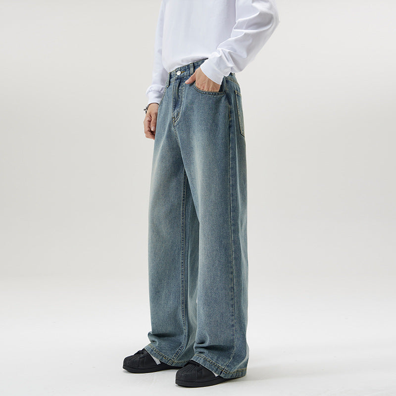 Herren Weite Vintage-Denim-Jeans mit mittelhoher Taille und weitem Bein Echo Archiv