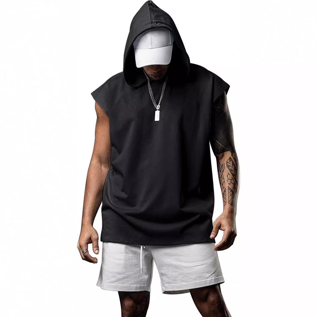 Herren Kapuzen-Tanktop mit modischem Schnitt und praktischer Kängurutasche Echoarchiv