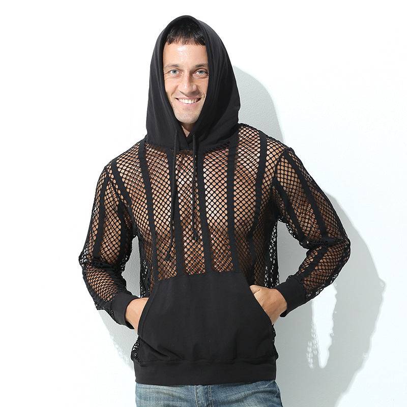 Herren atmungsaktiver Mesh-Hoodie mit Kapuze Echoarchiv