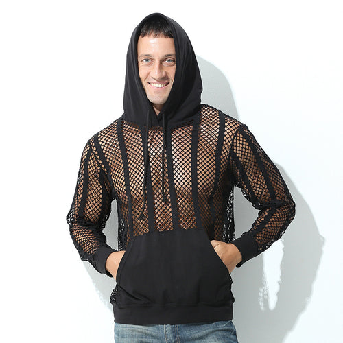 Herren atmungsaktiver Mesh-Hoodie mit Kapuze Echoarchiv