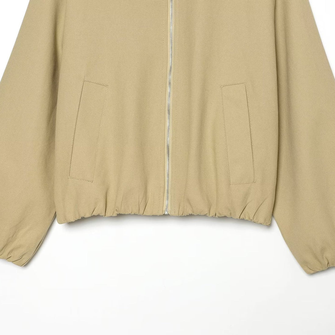 Damen Boxy Field‑Blouson mit Velourskragen und elastischem Saum Echoarchiv