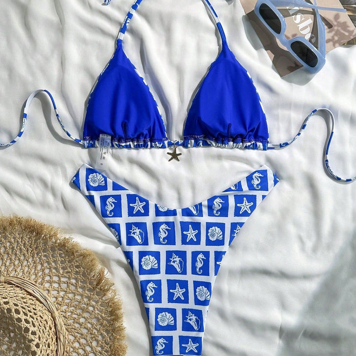 Damen Triangel-Bikini mit maritime Motiven Echo Archiv