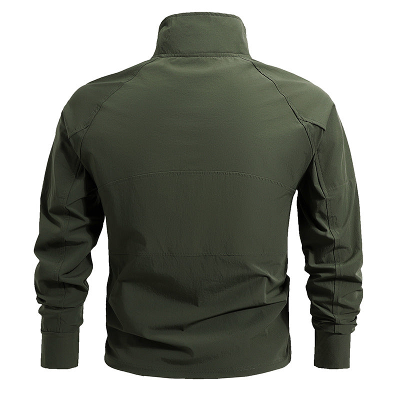 Herren nan taktisches Halbzip-Combatshirt mit Ärmeltaschen, elastischen Bündchen und atmungsaktivem Stretchmaterial Echo Archiv