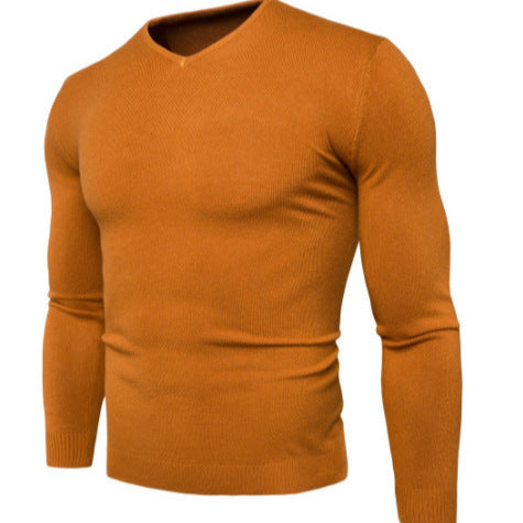 Herren feiner V-Ausschnitt Pullover aus hochwertiger Baumwolle Echoarchiv
