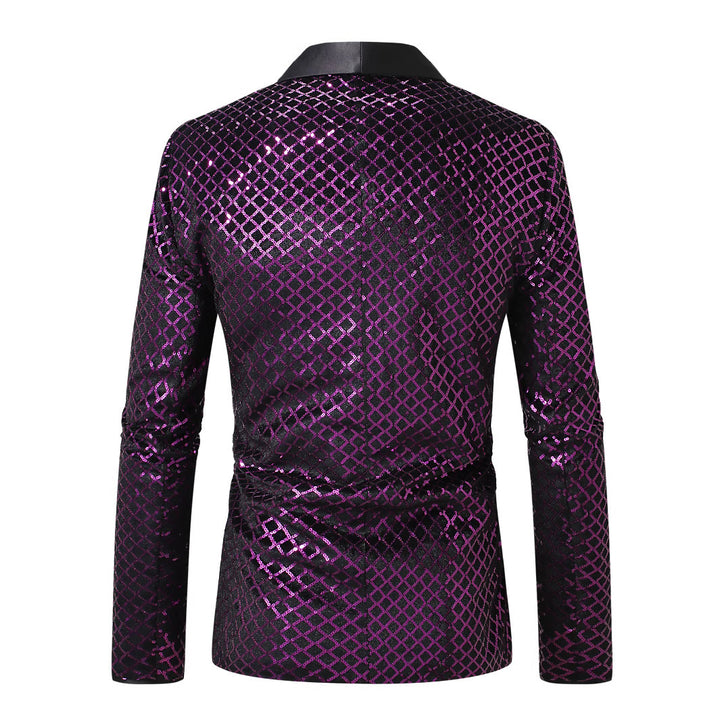 Herren schimmernder Pailletten Blazer mit modernem Design Echoarchiv