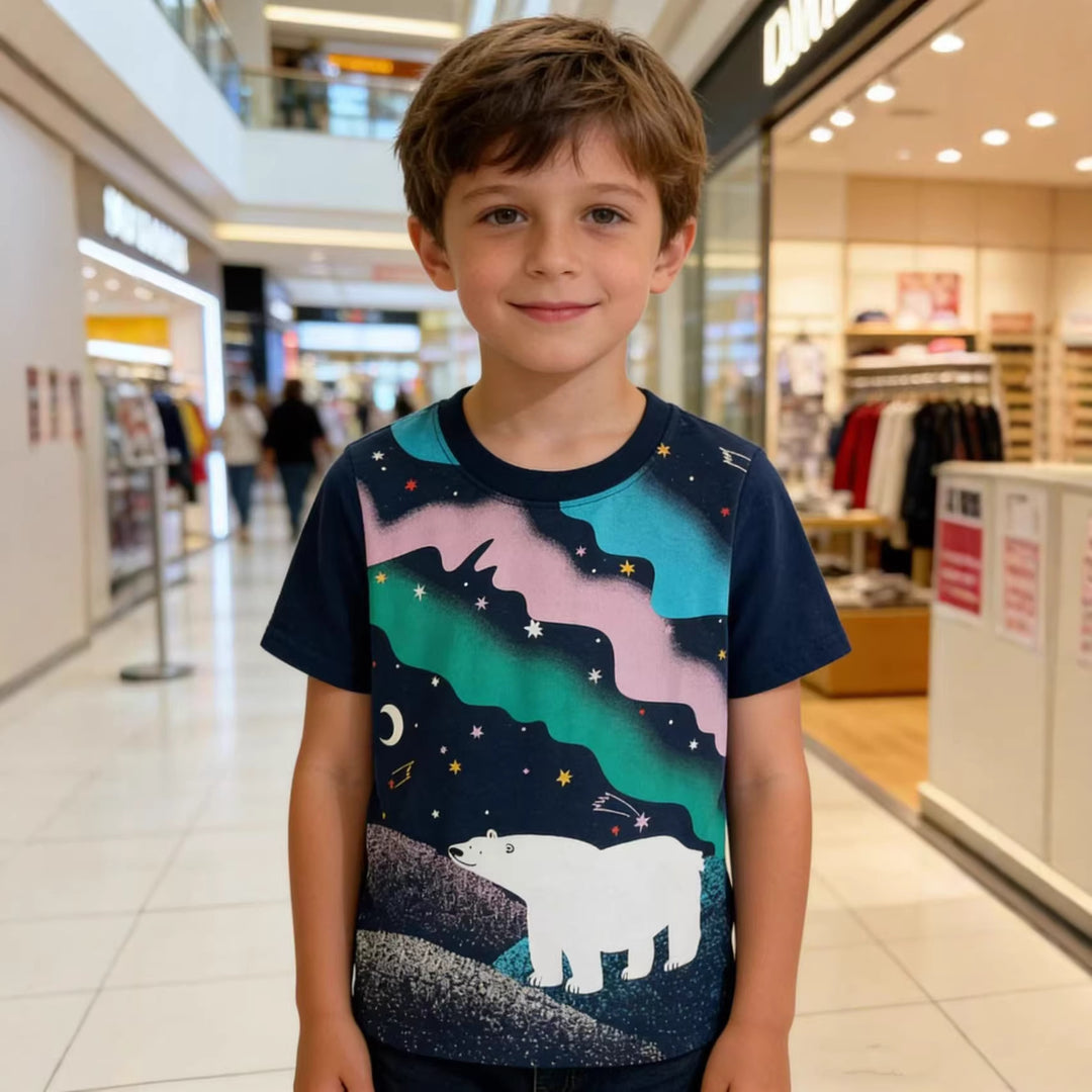 Jungen T-Shirt mit leuchtendem Bärenmotiv Echo Archiv