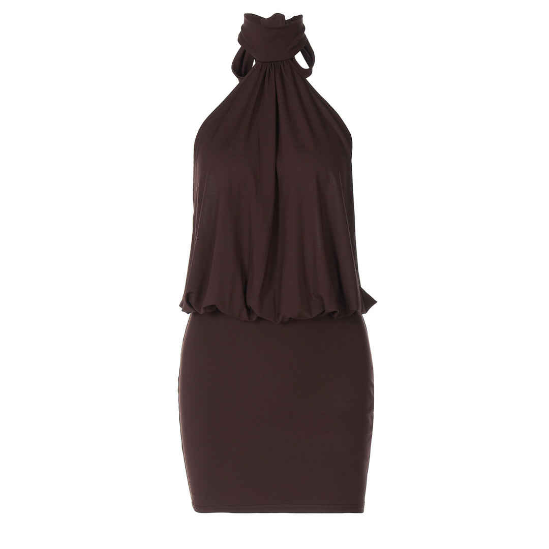 Damen Halterkleid mit figurbetonter Silhouette und fließendem Rock Echo Archiv
