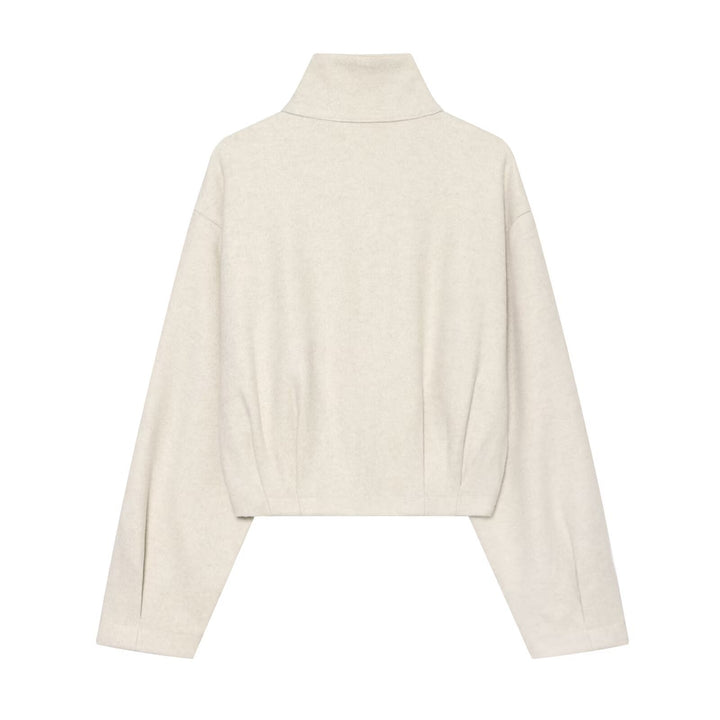 Damen Lässiges Lounge-Set mit Stehkragen-Zipjacke und weitem Sweatpants Echo Archiv
