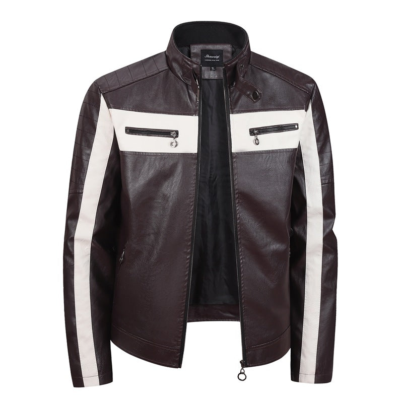 Herren Sportliche Kunstlederjacke mit Reißverschluss Echo Archiv