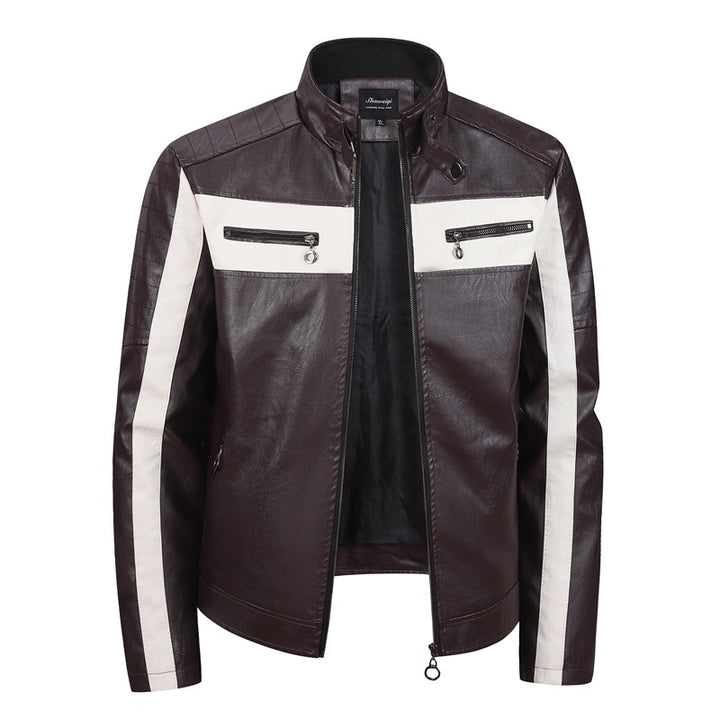 Herren Sportliche Kunstlederjacke mit Reißverschluss Echo Archiv