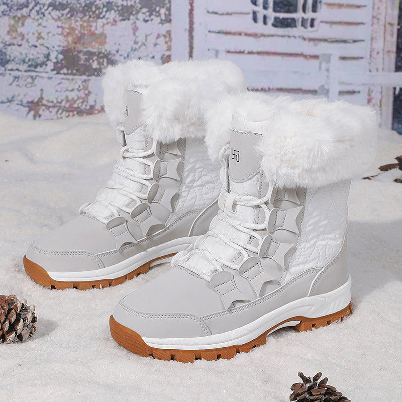 Damen Thermo-Schneestiefel mit gesteppter Isolierung, Teddyfutter und griffiger Profilsohle Echo Archiv