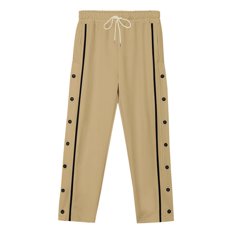 Herren Sportliche Snap-Trackhose mit seitlichen Druckknopfleisten und Tunnelzug Echoarchiv