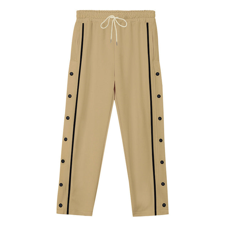 Herren Sportliche Snap-Trackhose mit seitlichen Druckknopfleisten und Tunnelzug Echoarchiv