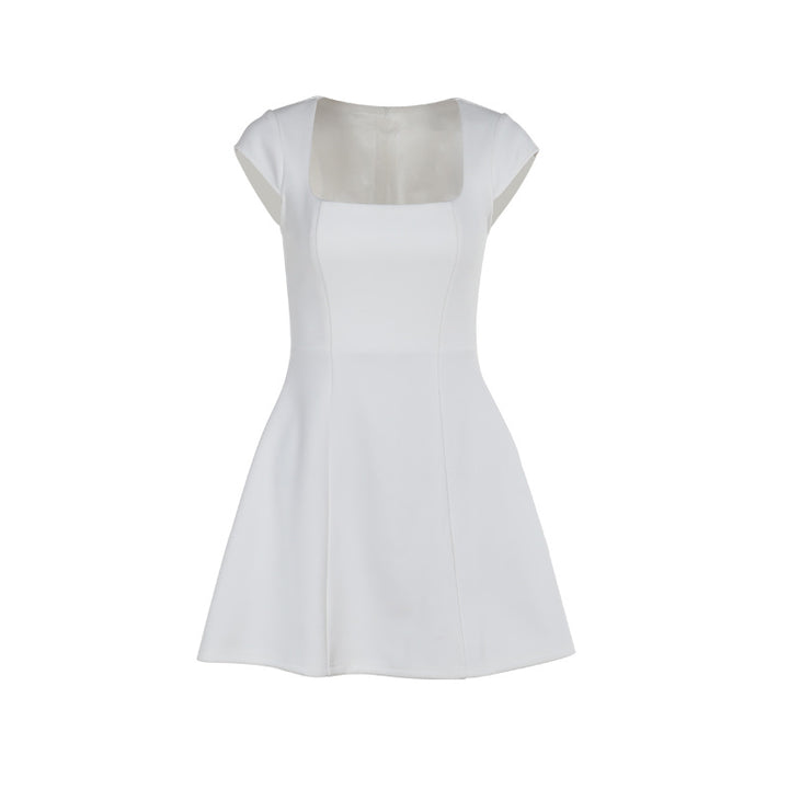Damen Minikleid mit quadratischem Ausschnitt und ausgestelltem Rock Echo Archiv