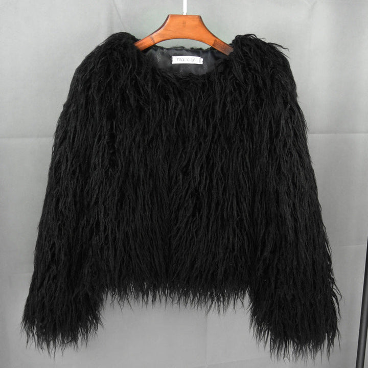 Damen statement Fleece-Jacke mit voluminösem Look Echoarchiv
