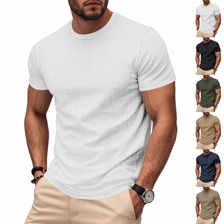 Herren Atmungsaktives Kurzarm-T-Shirt mit stylischem Reißverschluss Echoarchiv